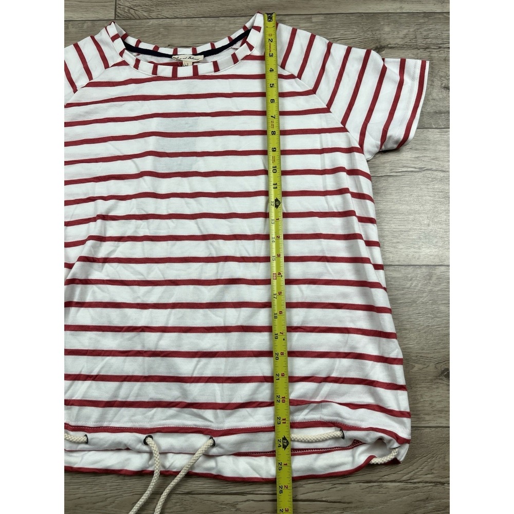 Anthropology Jane and Delaney Shirt Tee Sz Large Red White Striped Nautical NWT - Picture 5 of 11